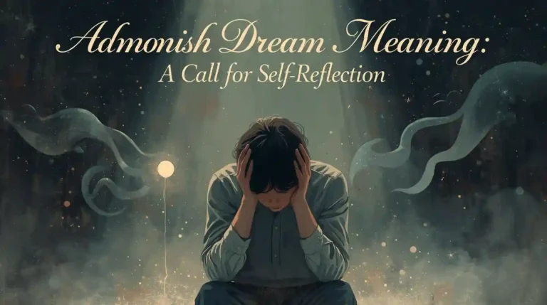 Admonish Dream Meaning: A Call for Self-Reflection
