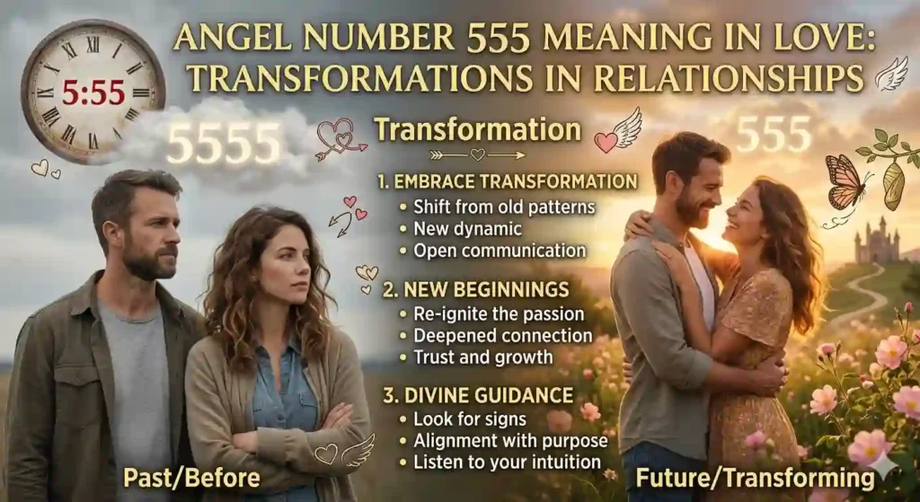 Angel Number 555 Meaning in Love: Transformations in Relationships