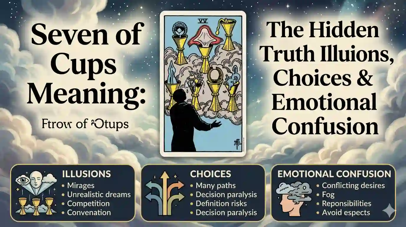 Seven of Cups Meaning: The Hidden Truth About Illusions, Choices & Emotional Confusion