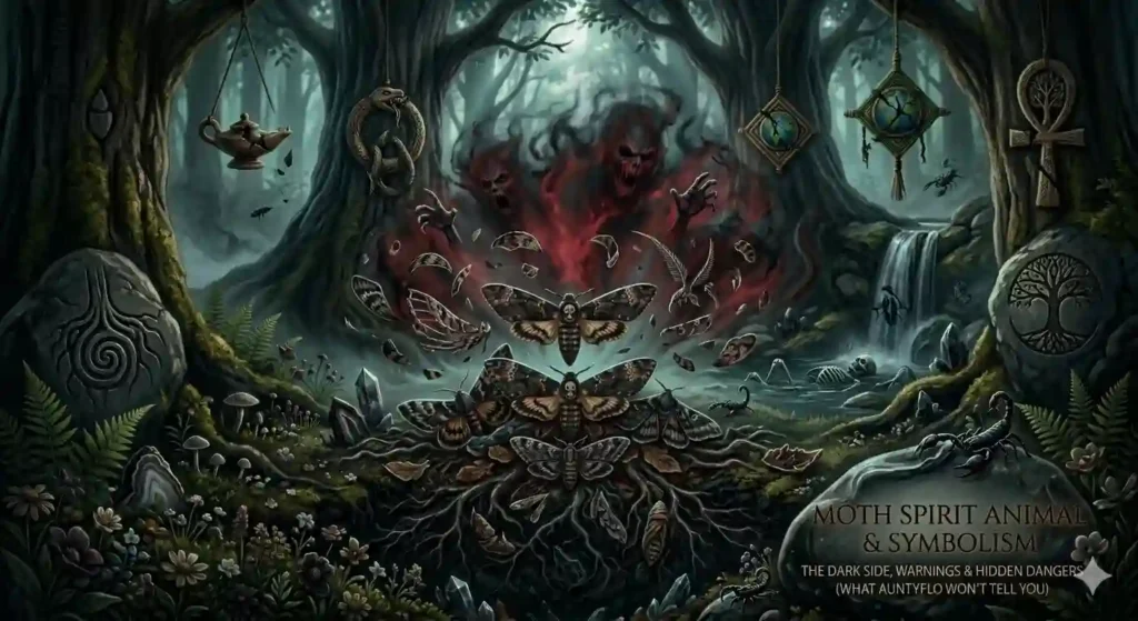 Moth Spirit Animal & Symbolism: The Dark Side, Warnings & Hidden Dangers (What Auntyflo Won't Tell You)