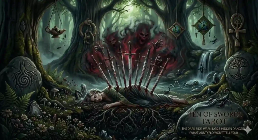 Ten of Swords Tarot: The Dark Side, Warnings & Hidden Dangers (What Auntyflo Won't Tell You)