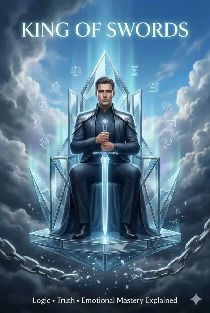 King of Swords Tarot Meaning (Logic, Truth & Emotional Mastery Explained)